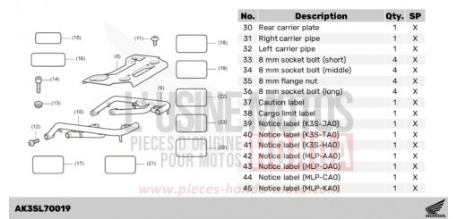 REAR CARRIER CL500AS de 2025
